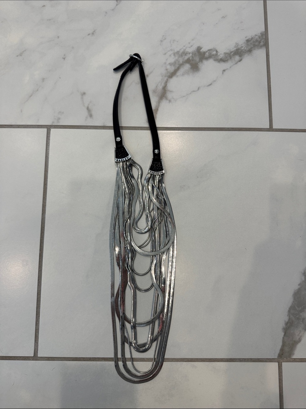 Harley-Davidson Silver Multi-Strand Statement Necklace